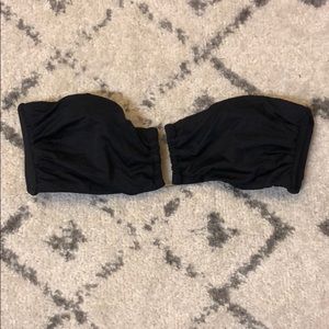 Black strapless bikini top